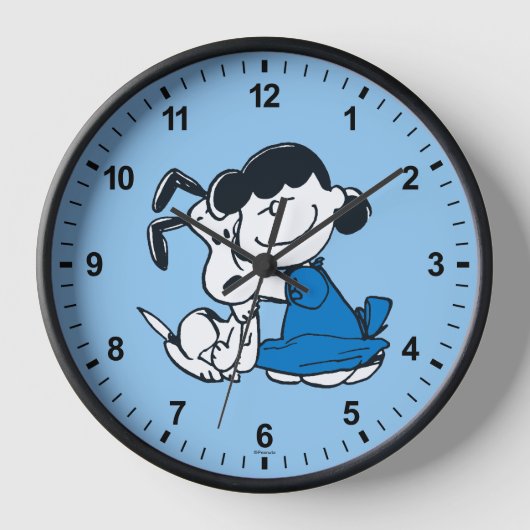 Horloge Lucy Hugging Snoopy (Recto)