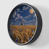 Horloge Lune de récolte dorée (Angle)