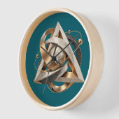 Horloge Luxury Sacred Geometry 3D Wall Clock (Angle)