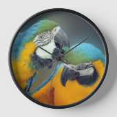 Horloge Macaws in love (Recto)