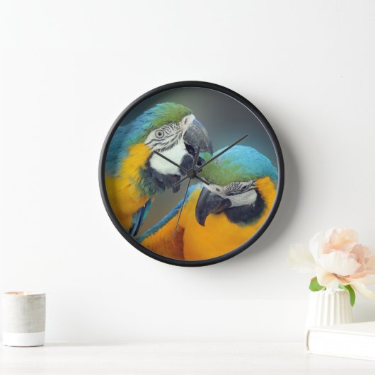 Horloge Macaws in love (Maison)