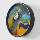 Horloge Macaws in love (Angle)