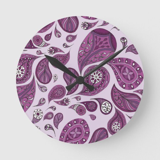 Horloge Magenta Teardrops (Recto)