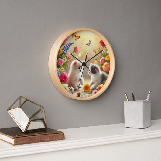 Horloge Magique curieux chaton (Bureau)