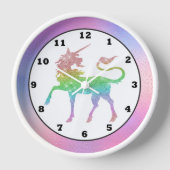 Horloge Magnifique arc-en-ciel licorne filles décoration d (Recto)