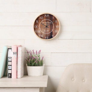 Horloge Maison de ferme rustique vintage en bois foncé