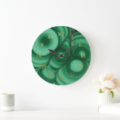 Horloge Malachite verte avec numéros Faux Gold Foi (Maison)