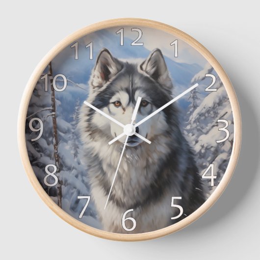 Horloge Malamute d'Alaska (Recto)