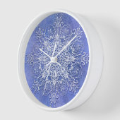 Horloge Mandala à fleurs ethniques sur grunge arrière - pl (Angle)