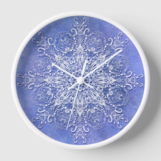 Horloge Mandala à fleurs ethniques sur grunge arrière - pl (Recto)