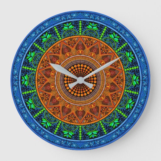 Horloge Mandala Géométrie Sacrée (Recto)