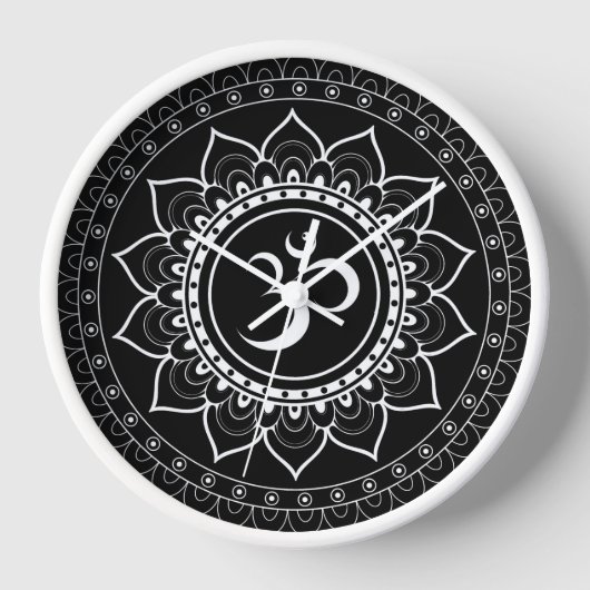 Horloge Mandala Om noir (Recto)