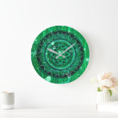 Horloge Mandala verte (Maison)