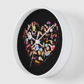 Horloge Manicuriste Nail Technicien Outil Coeur (Angle)