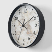 Horloge Marbre Brown beige moderne (Angle)