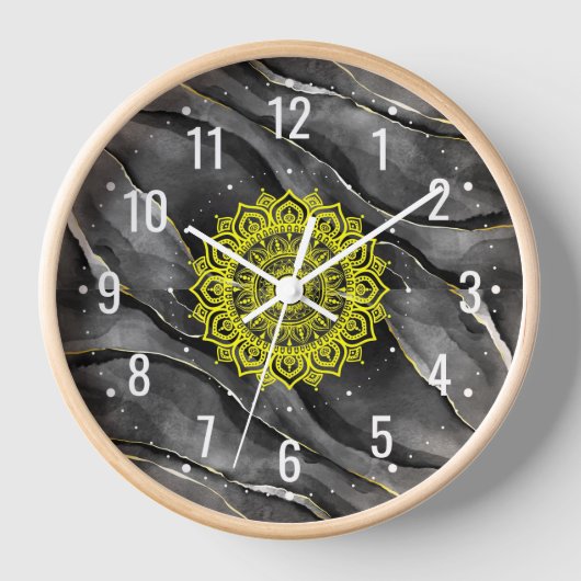 Horloge Marbre noir vintage (Recto)