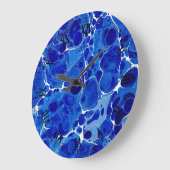 Horloge marbrée par bleu (Angle)