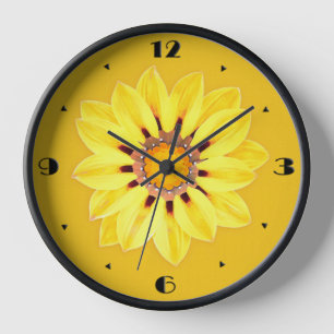 Horloge Marguerite africaine / Gazania - Or Moutarde