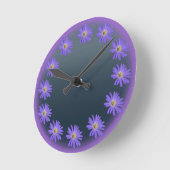 Horloge marguerite mauve marguerite bleu cadenas (Angle)