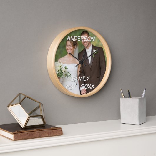 Horloge Mariage Anniversaire Photo Mariage (Bureau)