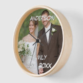 Horloge Mariage Anniversaire Photo Mariage (Angle)