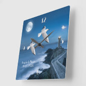 Horloge Mariage des mouettes du phare nautique (Angle)