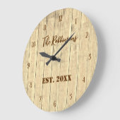 Horloge Marron Classique en Bois Rustique Grande (Angle)