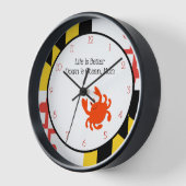 Horloge Maryland Flag and Crab (Angle)