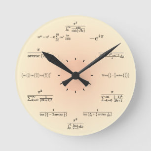 Horloge mathématique (Jaune clair)