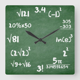 Horloge mathématique pour les amateurs de mathémat