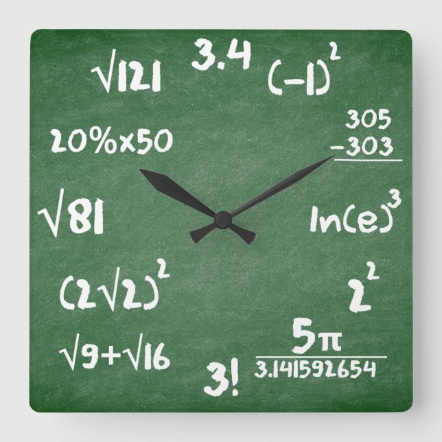 Horloge mathématique pour les amateurs de mathémat (Front)