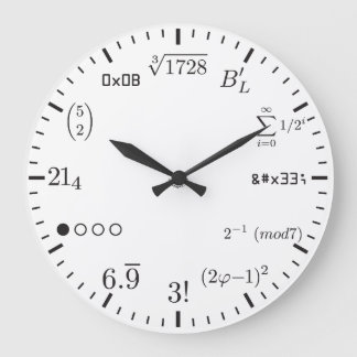 Horloge mathématique v1