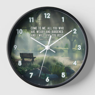 Horloge Matthieu 11:28 Venez vers moi Bible Verse