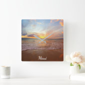 Horloge Maui Beach Sunset Acrylique Mur (Maison)