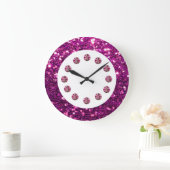 Horloge mauve du mur de brassage des bijoux (Maison)