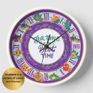 Horloge Maximalist Kitchen Tea Time Personnalisé N'IMPORTE
