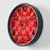 Horloge Mazes de la Saint Valentin blanche (Angle)