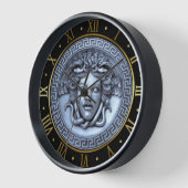 Horloge Medusa Platine et Mur d'or (Angle)