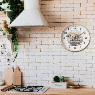 Horloge Mélange Aquarelle Mouton, Paroi En Bois Personnali