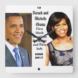 Horloge MÉMORABLE BARACK ET MICHELLE OBAMA