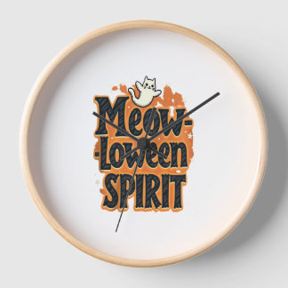 Horloge Meow-loween Spirit Cat