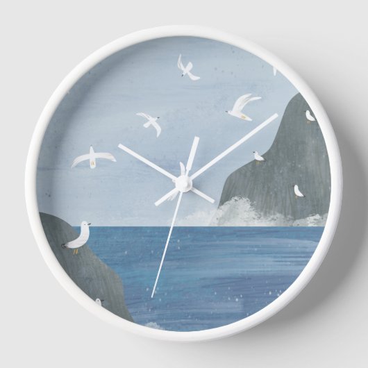 Horloge Mer froide et mouettes (Recto)