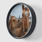 Horloge Mère Cheval et poulain (Angle)