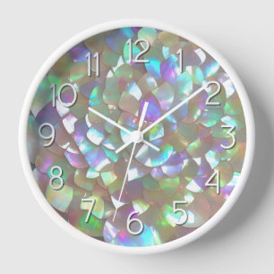 Horloge Mère de perle avec grand nombre de gros pieds