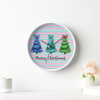 Horloge Merry Christmas Trio Tree
