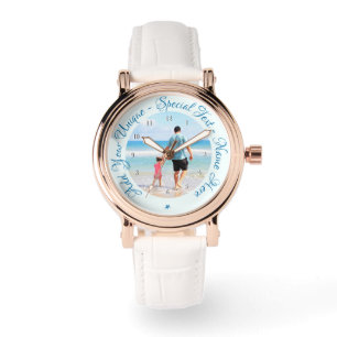 Horloge met eigen foto en tekst als cadeau