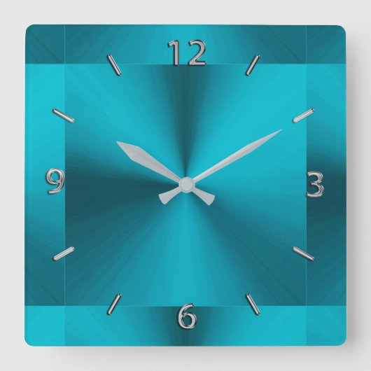 Horloge métallique bleu turquoise (Recto)