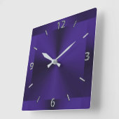 Horloge métallique moderne royale violette (Angle)