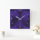 Horloge métallique moderne royale violette (Maison)