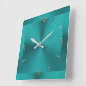 Horloge métallique Turquoise foncée (Angle)